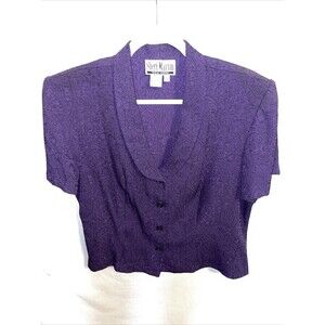 Sherri Martin Women’s Dressy Shacket Size 16 Purple Business Formal City